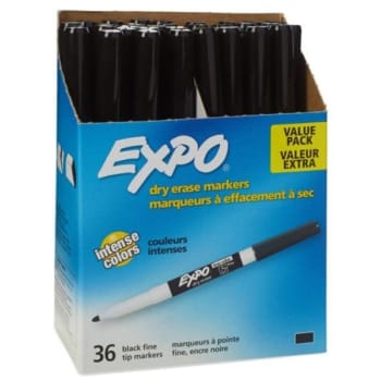 Image for Expo Dry Fine Point Erase Markers (Black) (36-Pack) from HD Supply