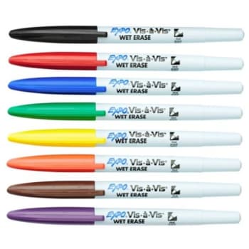 Expo Vis-A-Vis Assorted Wet Erase Markers (5-Pack)
