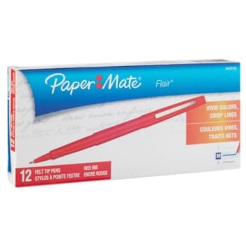 Image for Paper Mate® Flair Porous-Point Pens, 1.0 Mm, Red Barrel/ink, Package Of 12 from HD Supply