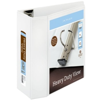 Image for [IN]PLACE® Heavy-Duty D-Ring View Binder, 5" Rings, 100% Recycled, White from HD Supply