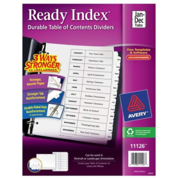 Image for Avery® Ready Index Table Of Contents Dividers, Jan-Dec from HD Supply