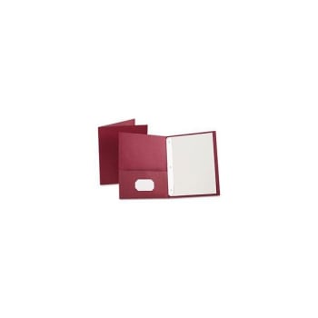 Image for Oxford Twin-Pocket Portfolio With Fasteners, 8 1/2 X 11", Burgundy, Pack Of 25 from HD Supply