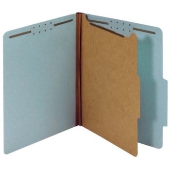 Office Depot Pressboard Classification Folders, Letter, Light Blue, Pack Of 10