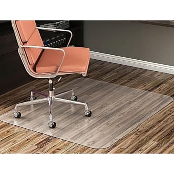 Realspace® 35% Recycled Hard-Floor Non-Studded Chair Mat, 36 X 48