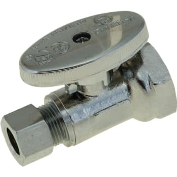 Image for Durapro 1/2 In. Ips X 3/8 In. Quarter Turn Compression Straight Stop from HD Supply