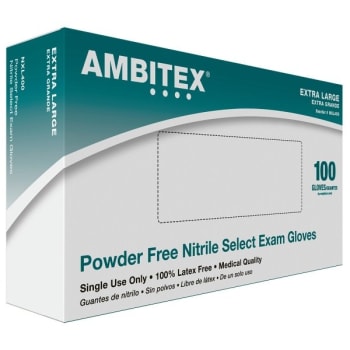 Image for Ambitex X-Large Royal Blue 3 Mil Nitrile Select Exam Gloves Package Of 100 from HD Supply