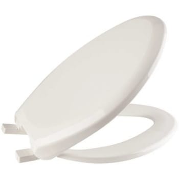 Image for Premier Deluxe 19" Quiet Close Elongated Plastic Toilet Seat With Lid In White from HD Supply