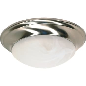 Image for Monument Glomar 11.5 In. 1-Light Brushed Nickel Flush Mount Light from HD Supply