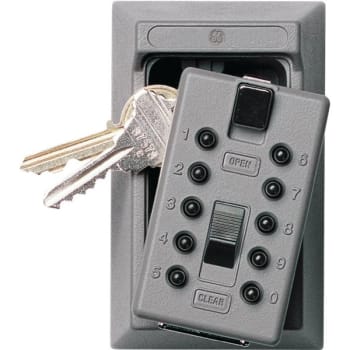 Image for Kidde Mounted 5-Key Box With Pushbutton Combination Lock, Titanium from HD Supply