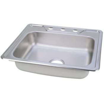 Image for Elkay Kingsford Drop-In Stainless Steel 22 X 25" 3-Hole Single Bowl Kitchen Sink from HD Supply