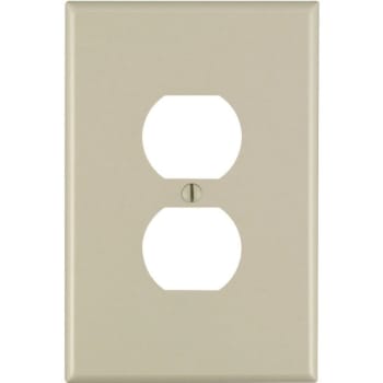 Image for Leviton 1-Gang Jumbo Duplex Outlet Wall Plate, Ivory from HD Supply