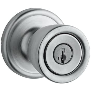Image for Kwikset Abbey Satin Chrome Vestibule Entry Door Knob Featuring Smartkey Security from HD Supply