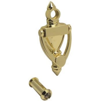 Image for Anvil Mark Door Knock With 160-Degree Viewer Polished Brass from HD Supply