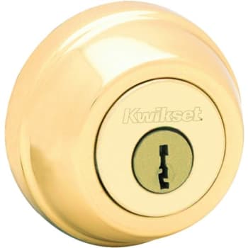 Image for Kwikset 780 Series Polished Brass Single-Cylinder Deadbolt from HD Supply