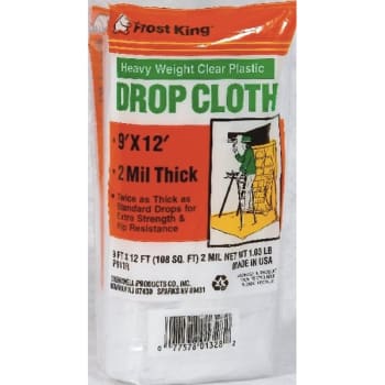 Image for Frost King 9 Ft. W X 12 Ft. L Clear Roll Drop Cloth Plastic Sheeting from HD Supply