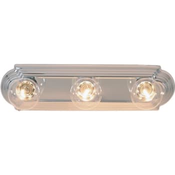 Image for Monument 18" 3-Lamp Beveled Edge Vanity Lighting Strip Polished Chrome from HD Supply