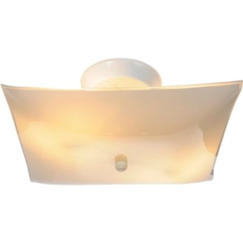 Image for Royal Cove 12" 2-Light Square Glass Ceiling Fixture White from HD Supply