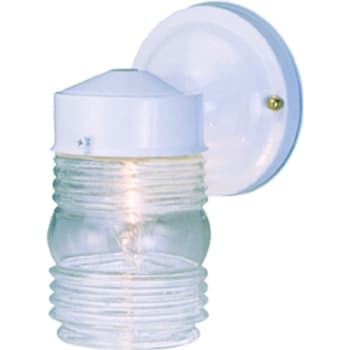 Image for Monument 1-Light White Outdoor Wall Mount Lantern from HD Supply
