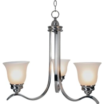 Image for Monument 3-Light Brushed Nickel Chandelier With Frosted Glass from HD Supply