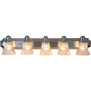 Image for Monument 36" Decorative 5-Light Vanity Fixture Brushed Nickel 60w Incandescent from HD Supply