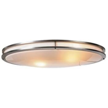 Image for Monument 2-Light 32-Watt T9 Brushed Nickel Oval Flushmount from HD Supply