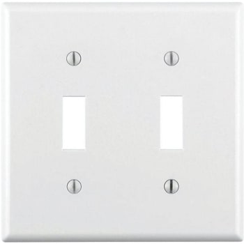 Image for Leviton White 2-Gang Toggle Wall Plate from HD Supply