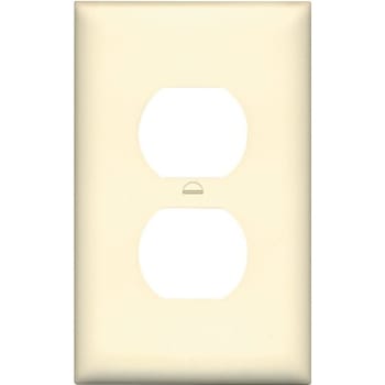 Image for Leviton White 1-Gang Duplex Outlet Wall Plate from HD Supply