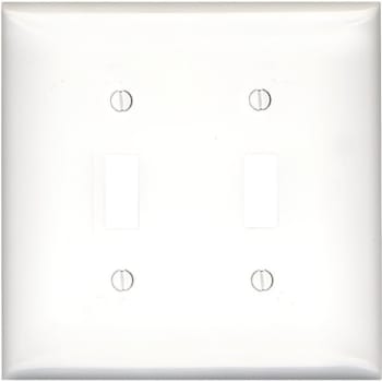 Image for Leviton White 2-Gang Toggle Wall Plate Midway from HD Supply