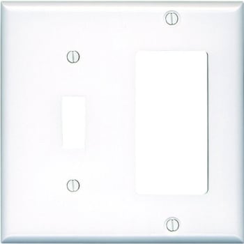 Leviton White 2-Gang 1-Toggle/1-Decorator/rocker Wall Plate
