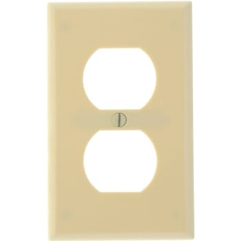 Image for Leviton 1-Gang Duplex Outlet Wall Plate, Ivory from HD Supply
