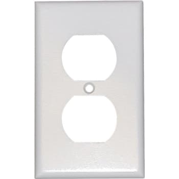 Image for Leviton 1-Gang Duplex Outlet Wall Plate, White from HD Supply