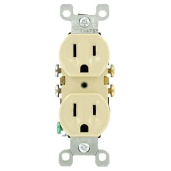 Image for Leviton 15 Amp Residential Grade Grounding Duplex Outlet, Ivory from HD Supply
