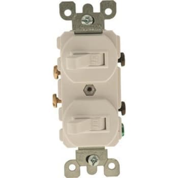 Image for Leviton 120/277v 15 Amp 1-Pole Duplex Commercial Ac Combination Switch, Ivory from HD Supply