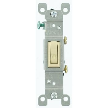 Image for Leviton 15 Amp Single-Pole Toggle Switch, Ivory from HD Supply