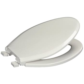 Image for Premier Deluxe 20" Quiet Close Elongated Plastic Toilet Seat With Lid In White from HD Supply