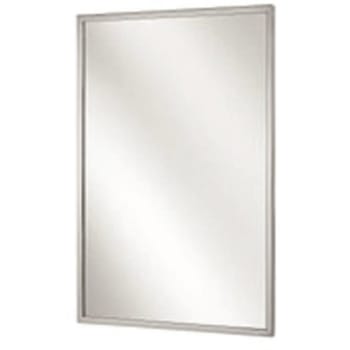 Image for Bradley Channel 19.8 In. X 30 In. Framed Mirror In Stainless Steel from HD Supply