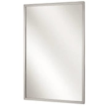 Image for Bradley 24" W X 36" H Metal Framed Bathroom Vanity Mirror In Stainless Steel from HD Supply