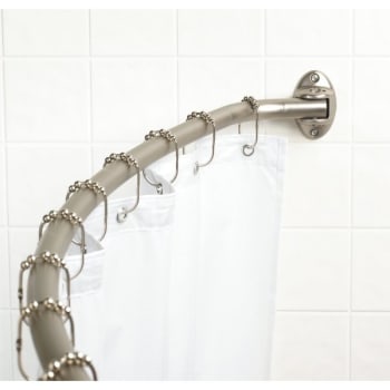 Image for Premier 56-72" Adjustable Curved Shower Rod Exposed Mount In Brushed Nickel from HD Supply