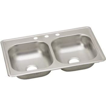 Image for Elkay Kingsford Drop-In Stainless Steel 33 In. Double Basin Kitchen Sink from HD Supply