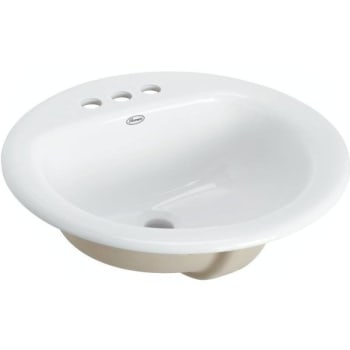 Image for Premier Select 19 In. Round Drop-In Bathroom Sink In White from HD Supply