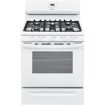Frigidaire 30 In. 5.0 Cu. Ft. 5-Burner Gas Range With Manual Clean In White