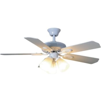 Image for Hampton Bay Glendale 42 In. Indoor White Ceiling Fan With Light Kit from HD Supply