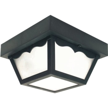 Image for 8.25" 1-Light Black Square Outdoor Ceiling Fixture from HD Supply