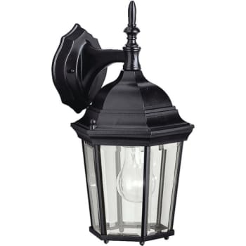 Image for 1-Light Small Outdoor Textured Black Wall Lantern Sconce from HD Supply