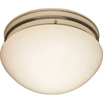 Image for Royal Cove 9.125" 2-Light Brushed Nickel Ceiling Flush Mount White Opal Glass from HD Supply