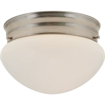 Image for Royal Cove 8" 1-Light Mushroom Shaped Ceiling Fixture Brushed Nickel from HD Supply