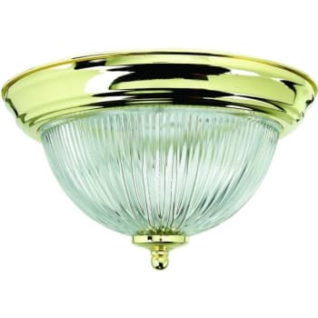 Image for Monument Halophane Dome 11-3/8" 1-Light Ceiling In Fixture Polished Brass from HD Supply