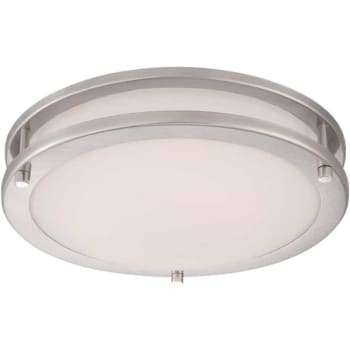 Image for Hampton Bay Flaxmere 12" Br Nickel Dimmable Led Flush Mount Ceiling Light from HD Supply