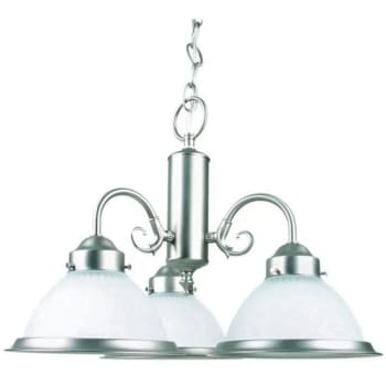 Image for 3-Light Brushed Nickel Chandelier W/frosted Glass Shades from HD Supply