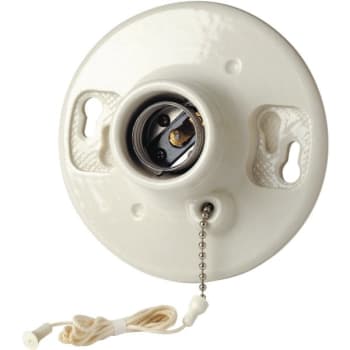 Image for Leviton Pull Chain Ceiling Lampholder, White from HD Supply